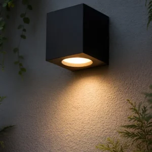 Aplique De Pared Gu10 Unidireccional Negro Exterior
