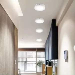 Plafón Led Candela Base Circular 18w Luz Cálida 219x25